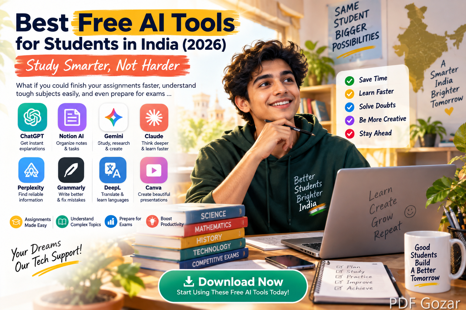 Best Free AI Tools for Students in India (2026) – Study Smarter, Not Harder
