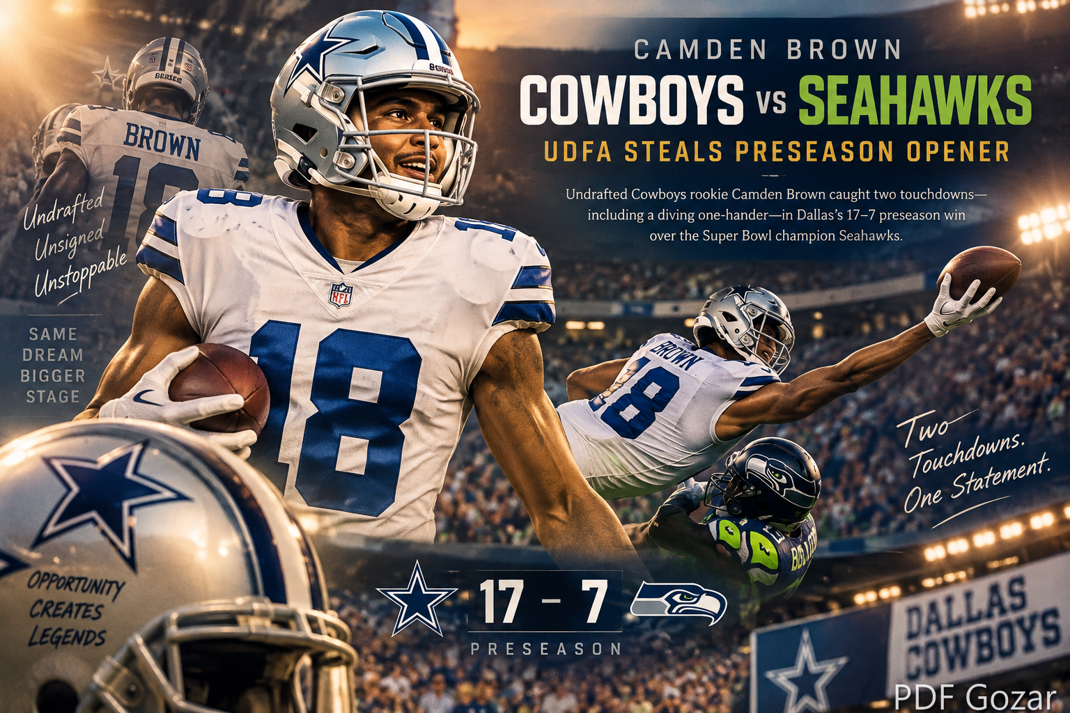 Camden Brown Cowboys vs Seahawks: UDFA Steals Preseason Opener