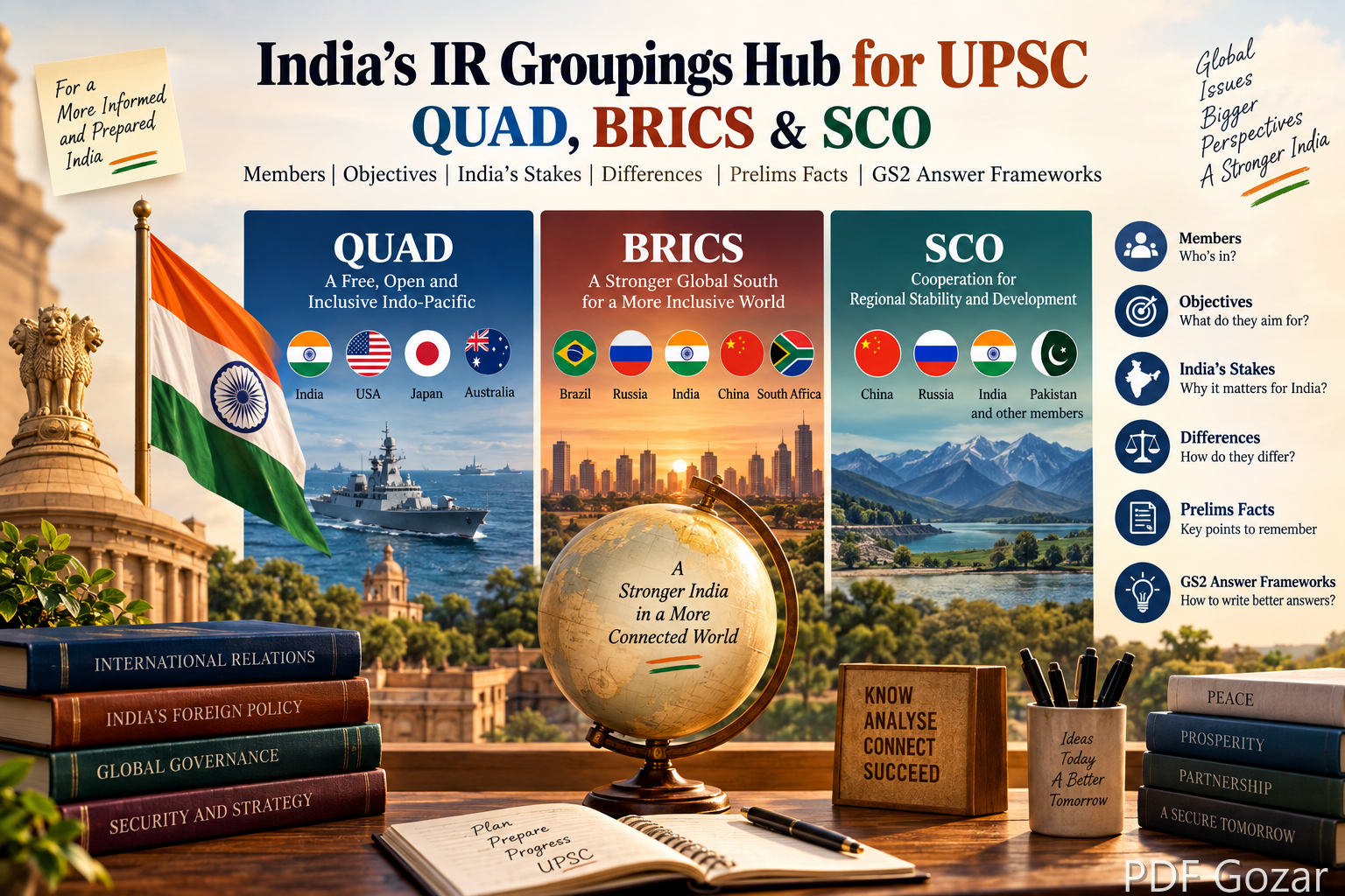India’s IR Groupings Hub for UPSC: QUAD, BRICS & SCO