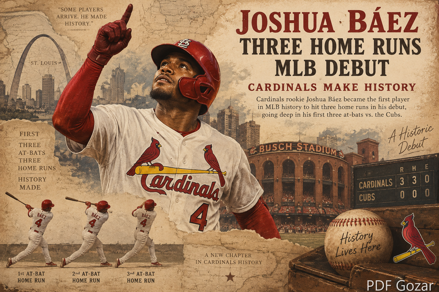 Joshua Báez Three Home Runs MLB Debut: Cardinals Make History