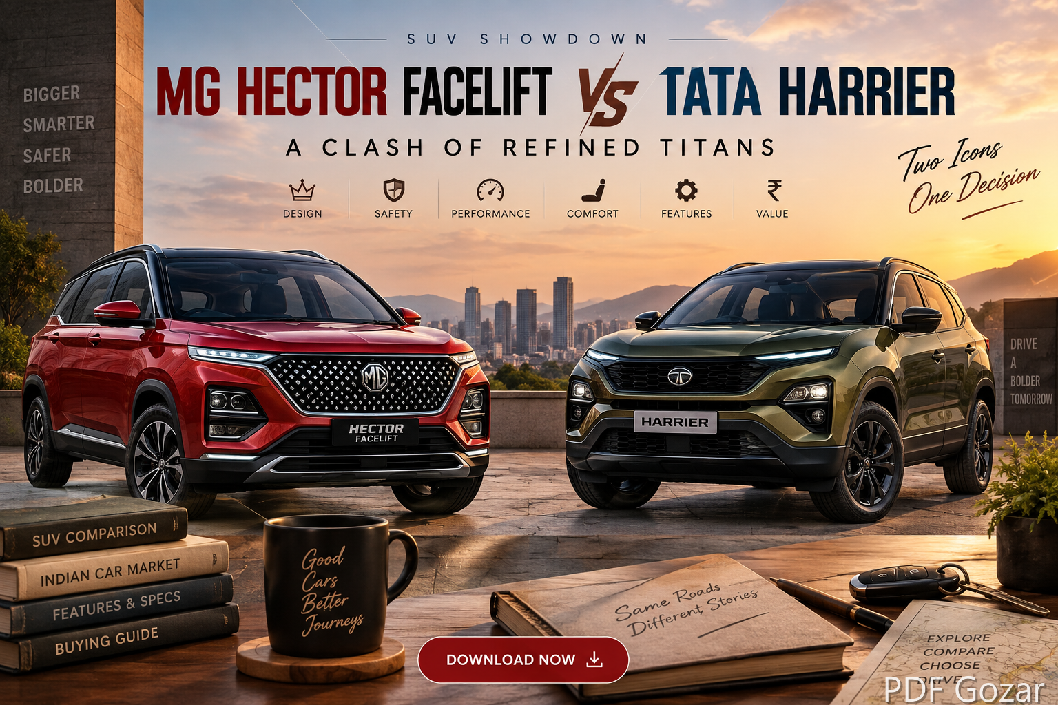 MG Hector Facelift vs Tata Harrier Comparison