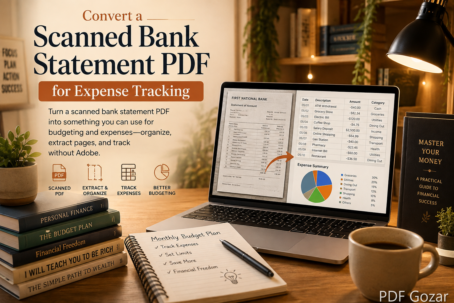 Convert a Scanned Bank Statement PDF for Expense Tracking