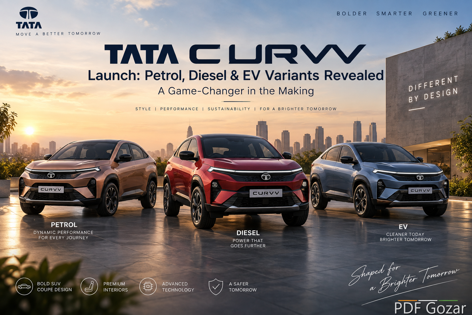 Tata Curvv Launch: Petrol, Diesel & EV Variants Revealed