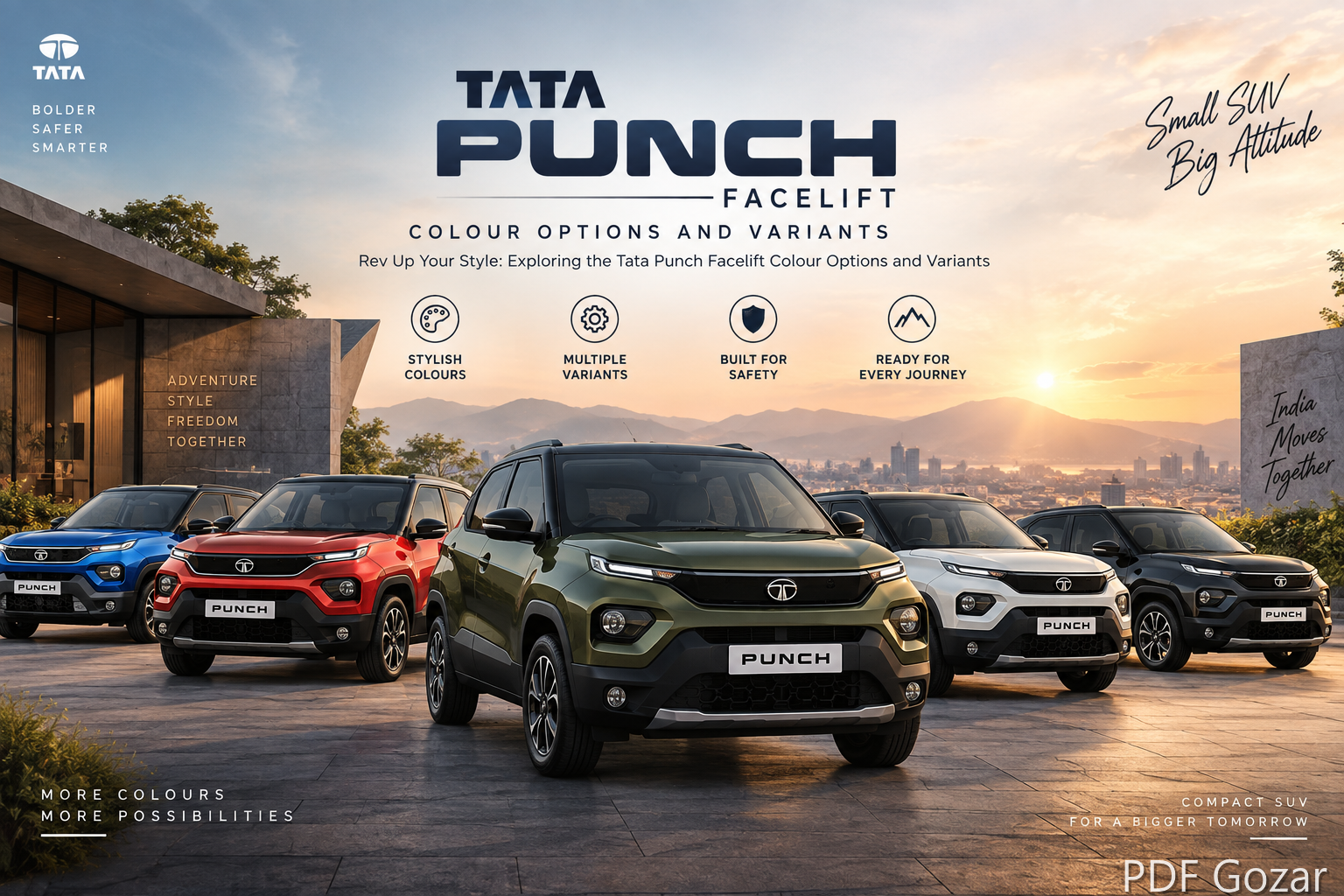 Tata Punch facelift colour options and variants
