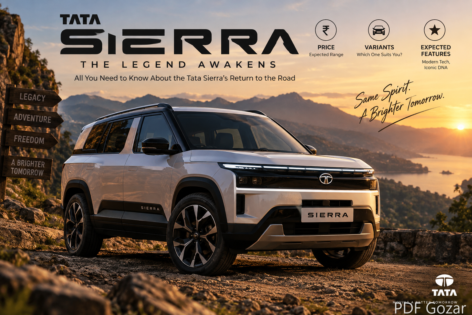 Tata Sierra price, variants, and expected features