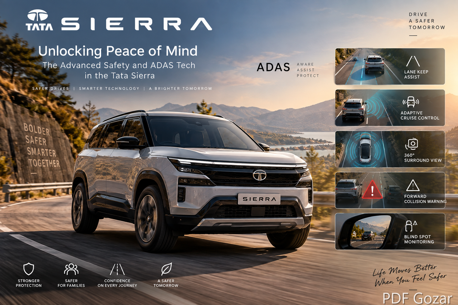 Tata Sierra safety features and ADAS technology