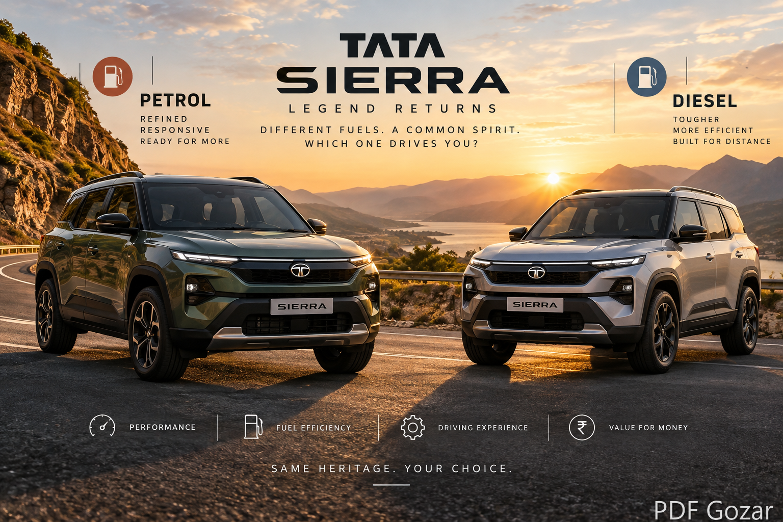 Tata Sierra Petrol vs Diesel Variants Compared