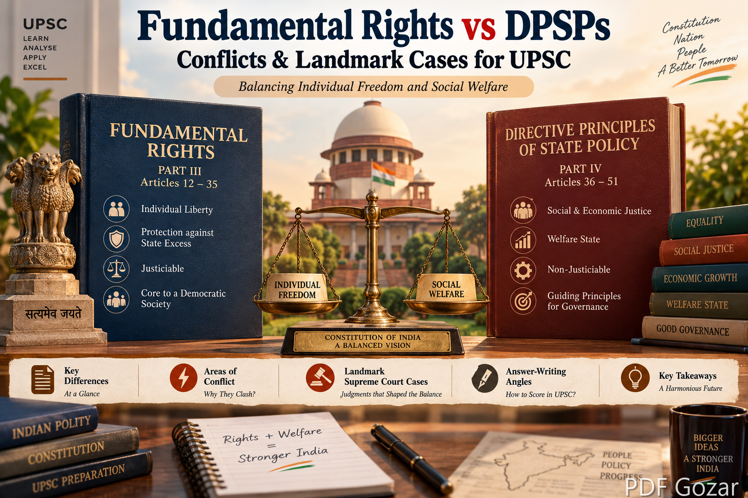 Fundamental Rights vs DPSPs: Conflicts & Landmark Cases for UPSC