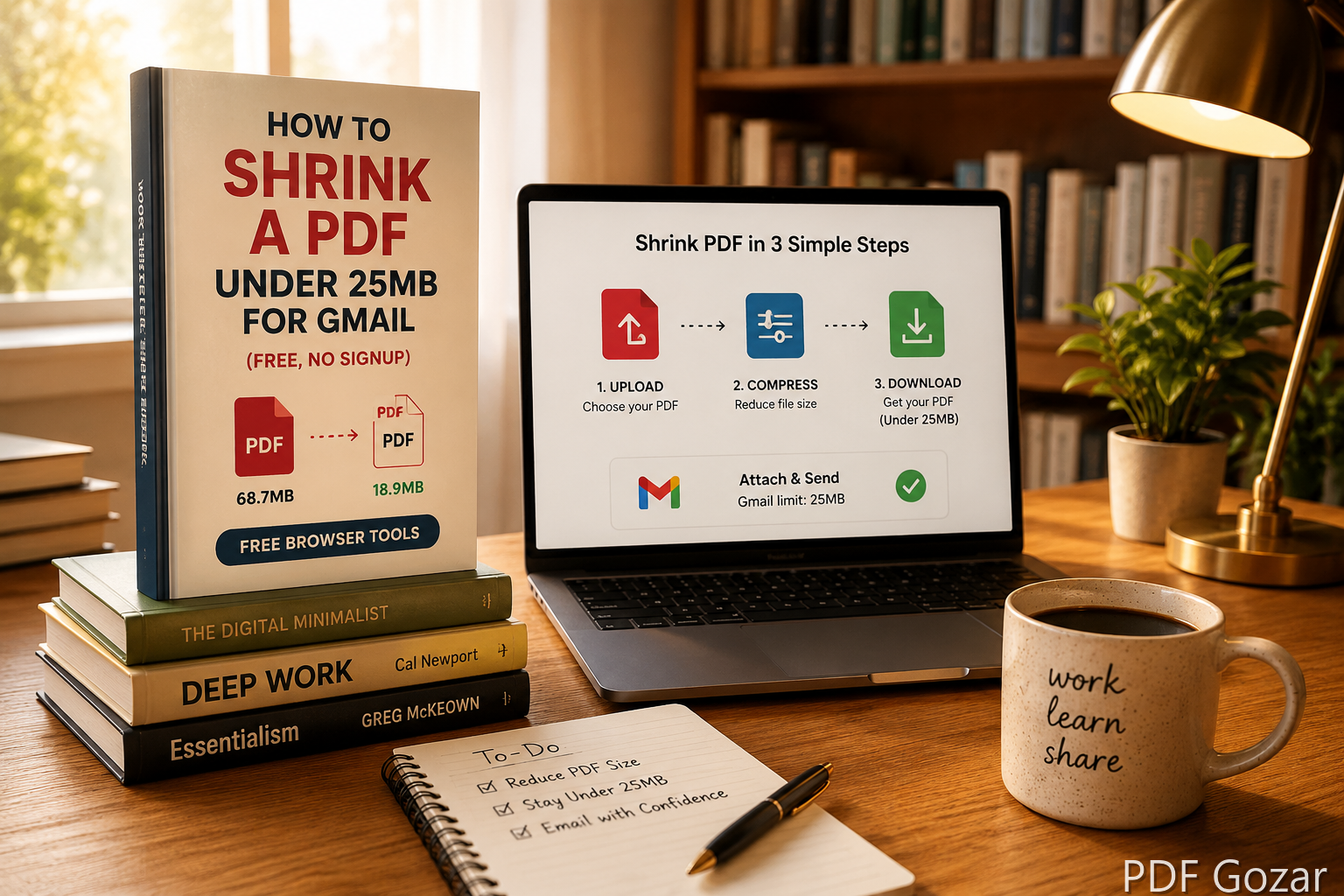 How to Shrink a PDF Under 25MB for Gmail (Free, No Signup)