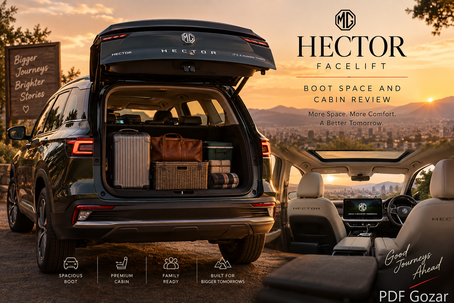 MG Hector Facelift Boot Space and Cabin Review