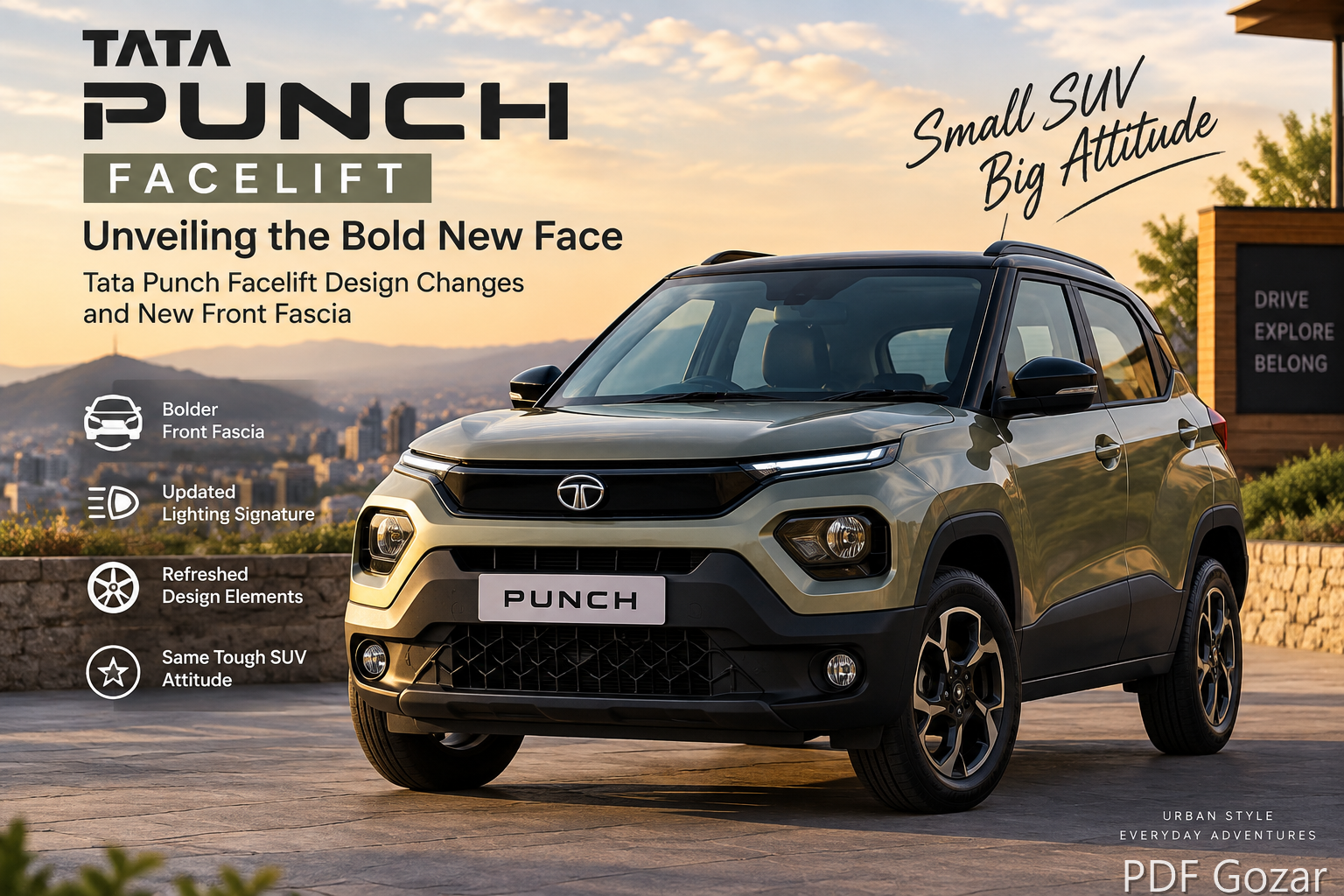Tata Punch facelift design changes and new front fascia
