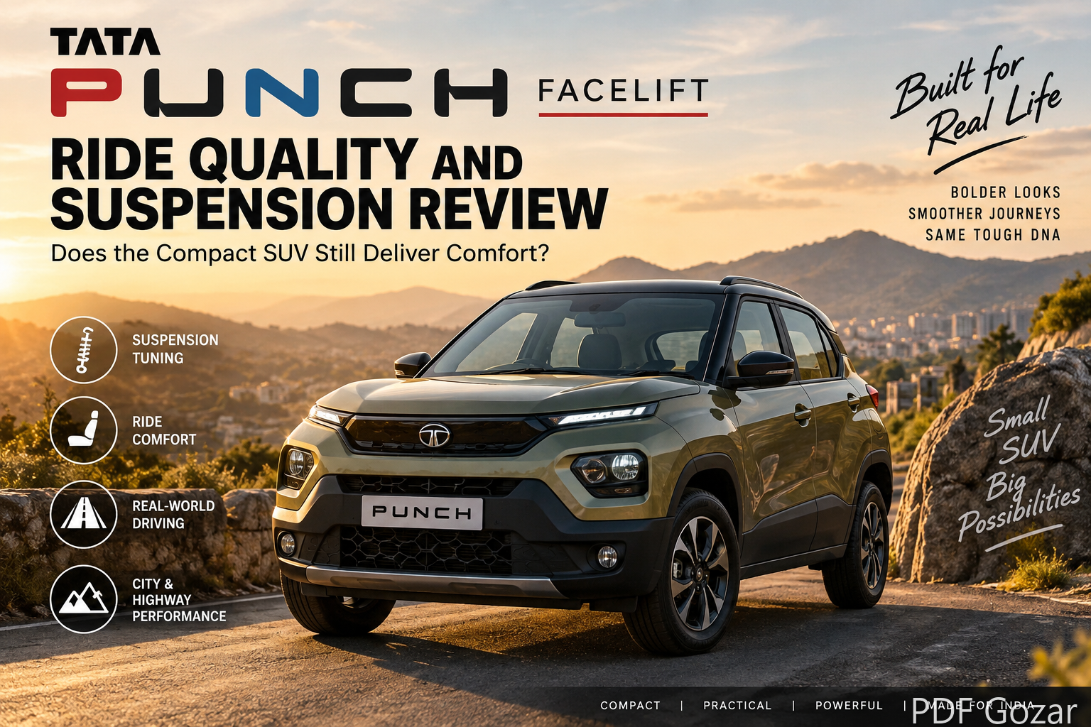Tata Punch Facelift Ride Quality and Suspension Review