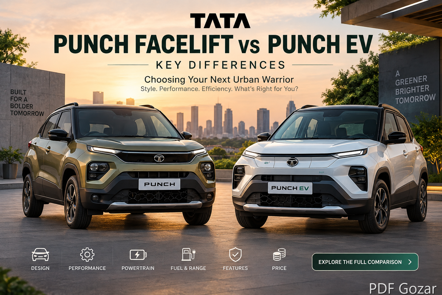 Tata Punch facelift vs Punch EV: key differences