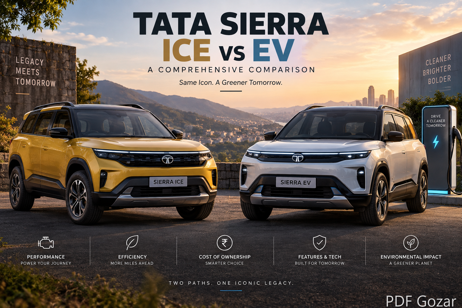 Tata Sierra ICE vs Sierra EV comparison