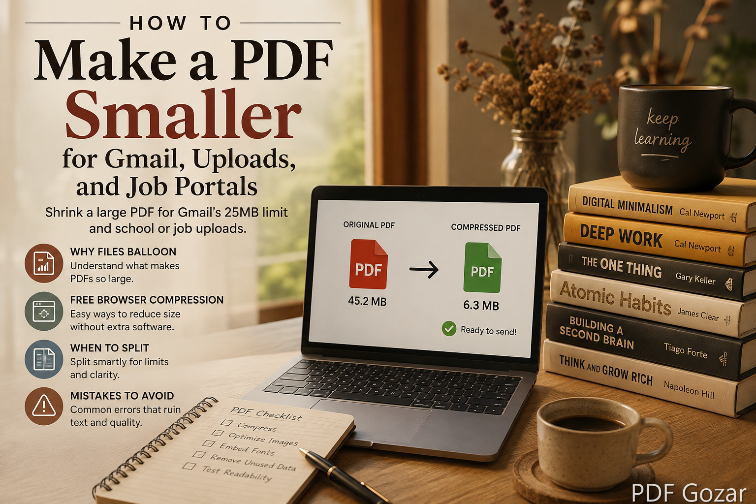 How to Make a PDF Smaller for Gmail, Uploads, and Job Portals