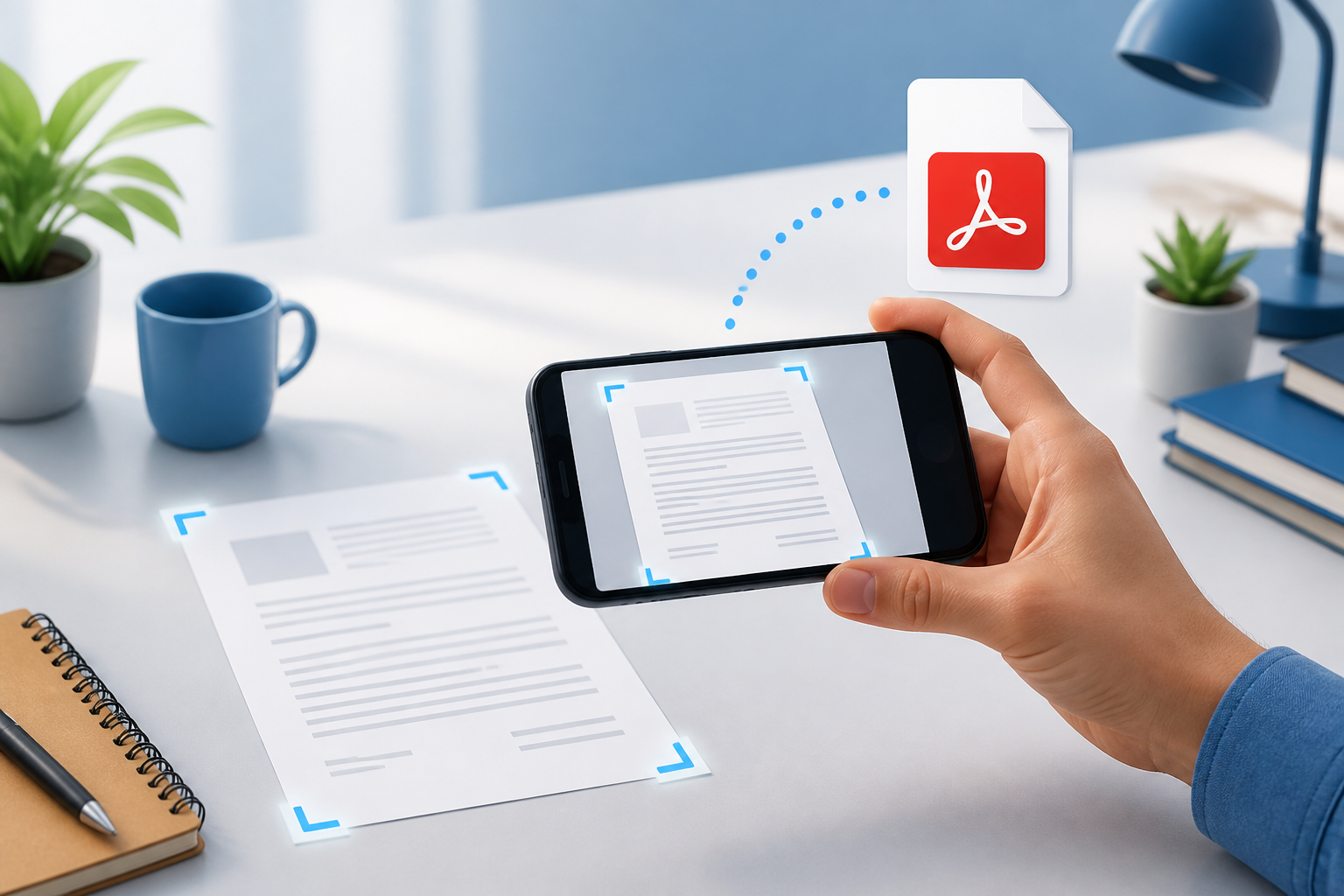 How to scan documents to PDF on phone and computer
