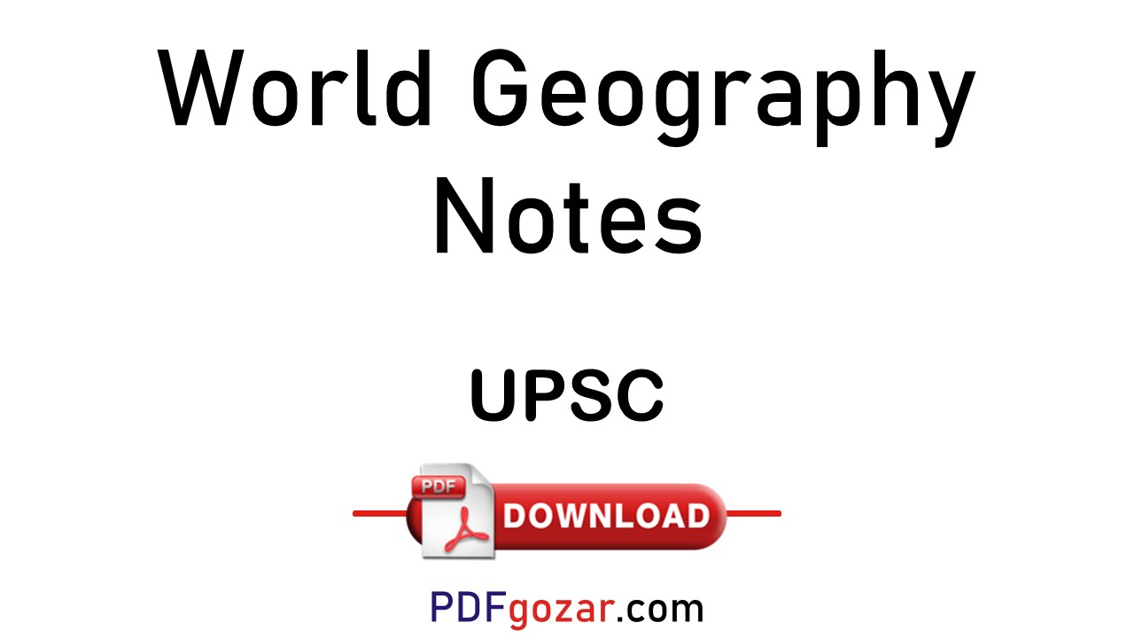 (PDF) World Geography Notes For UPSC PDF Hindi 2021 Download | PDF Gozar